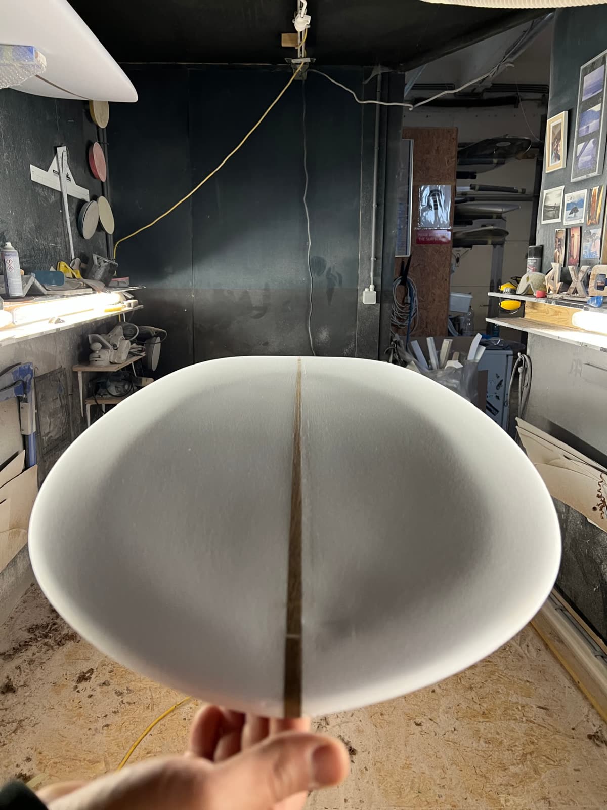 A fresh blank in the shaping room